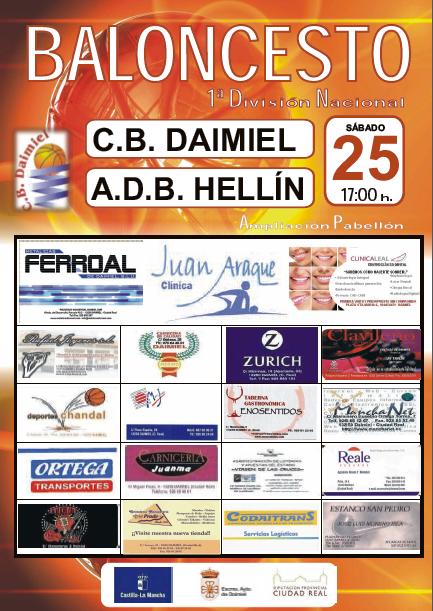 cartel jornada 6 CB Daimiel vs ADB Hellin